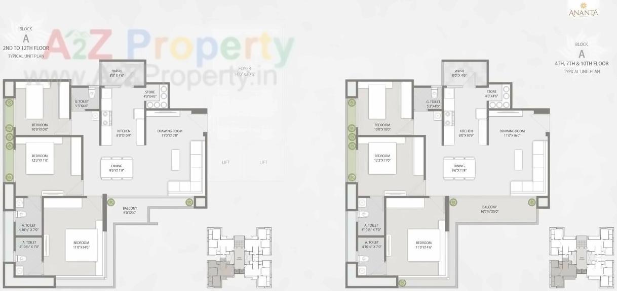 Layout of real estate project Ananta located at Ahmedabad, Ahmedabad, Gujarat