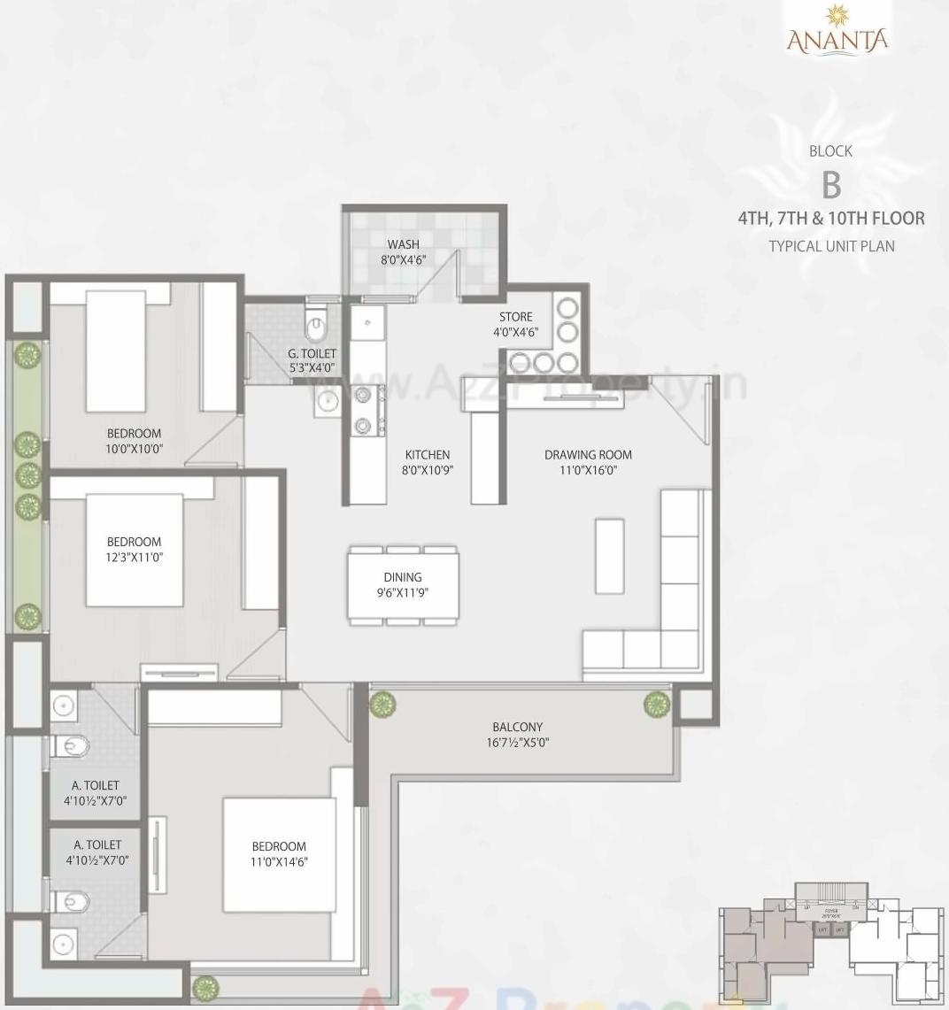 Layout of real estate project Ananta located at Ahmedabad, Ahmedabad, Gujarat
