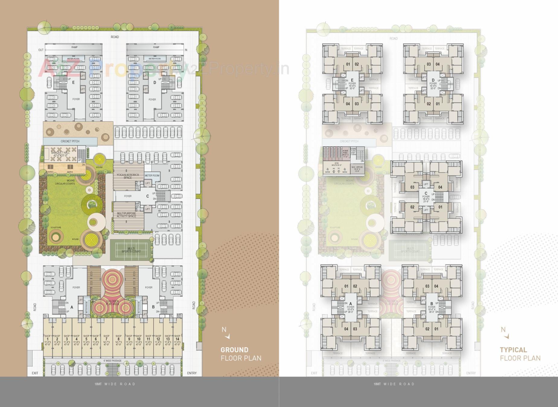 Layout of real estate project Ananta located at Ahmedabad, Ahmedabad, Gujarat
