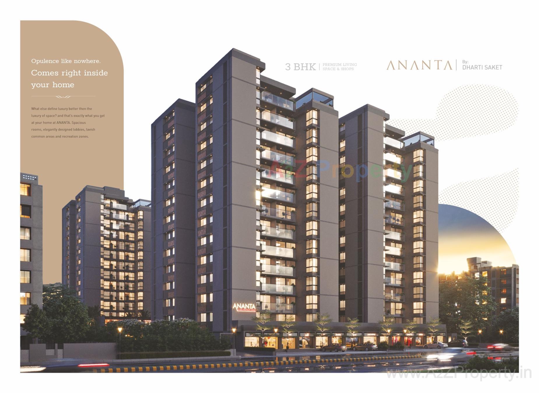 3D Elevation of real estate project Ananta located at Ahmedabad, Ahmedabad, Gujarat