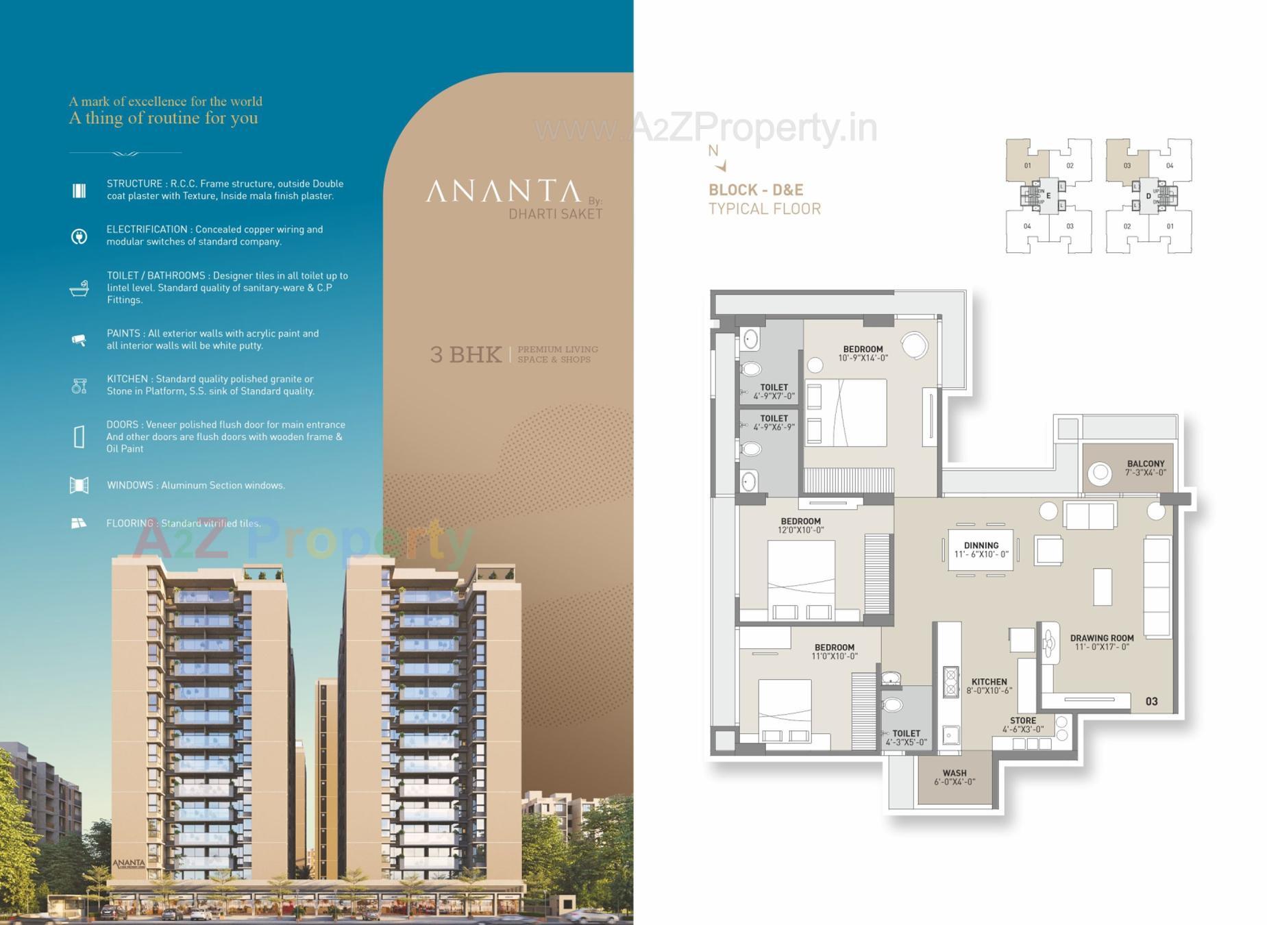 Layout of real estate project Ananta located at Ahmedabad, Ahmedabad, Gujarat
