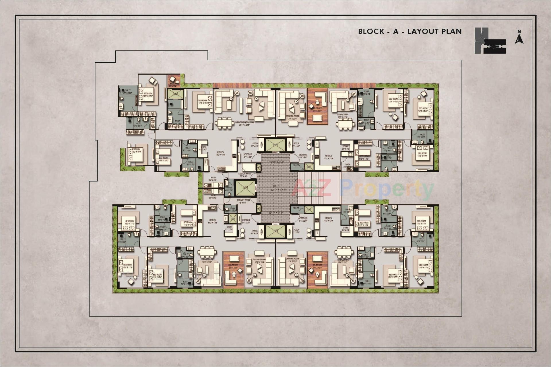 Layout of real estate project Anantara Alpines located at Thaltej, Ahmedabad, Gujarat