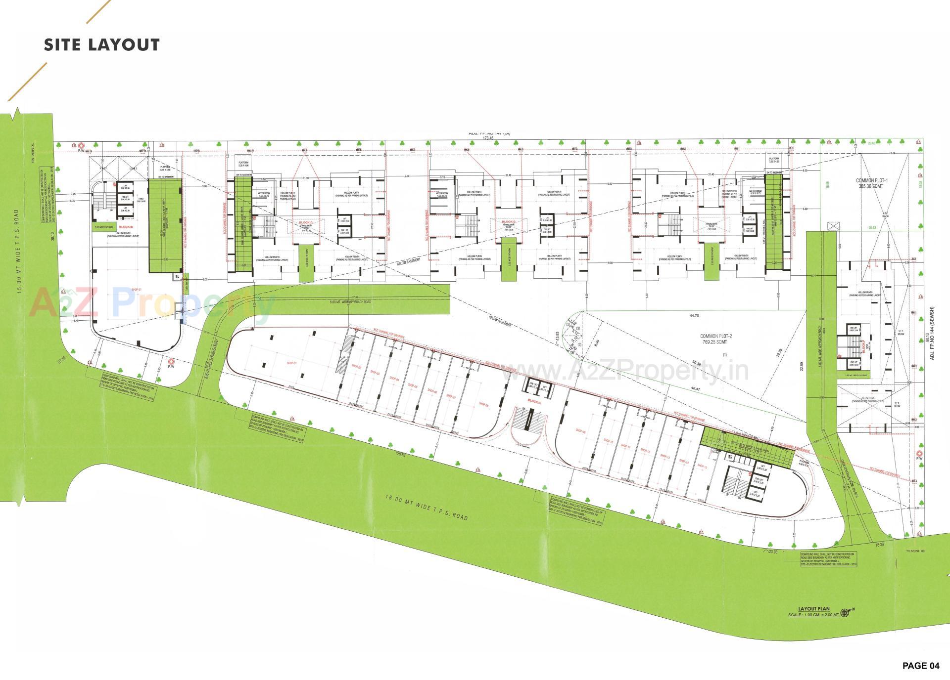 Layout of real estate project Anantara Galleria Anantara located at Ramol, Ahmedabad, Gujarat
