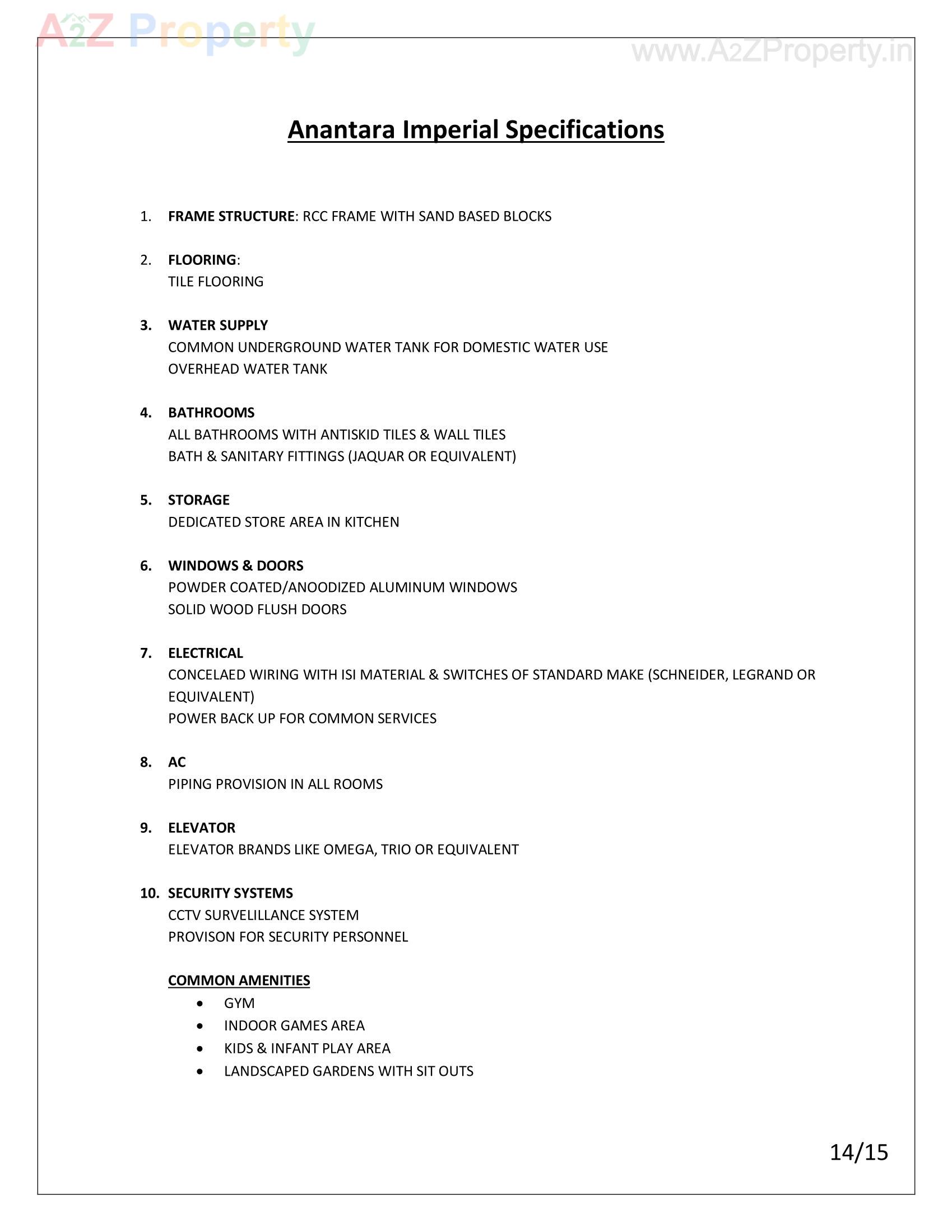  of real estate project Anantara Imperial located at Ahmedabad, Ahmedabad, Gujarat