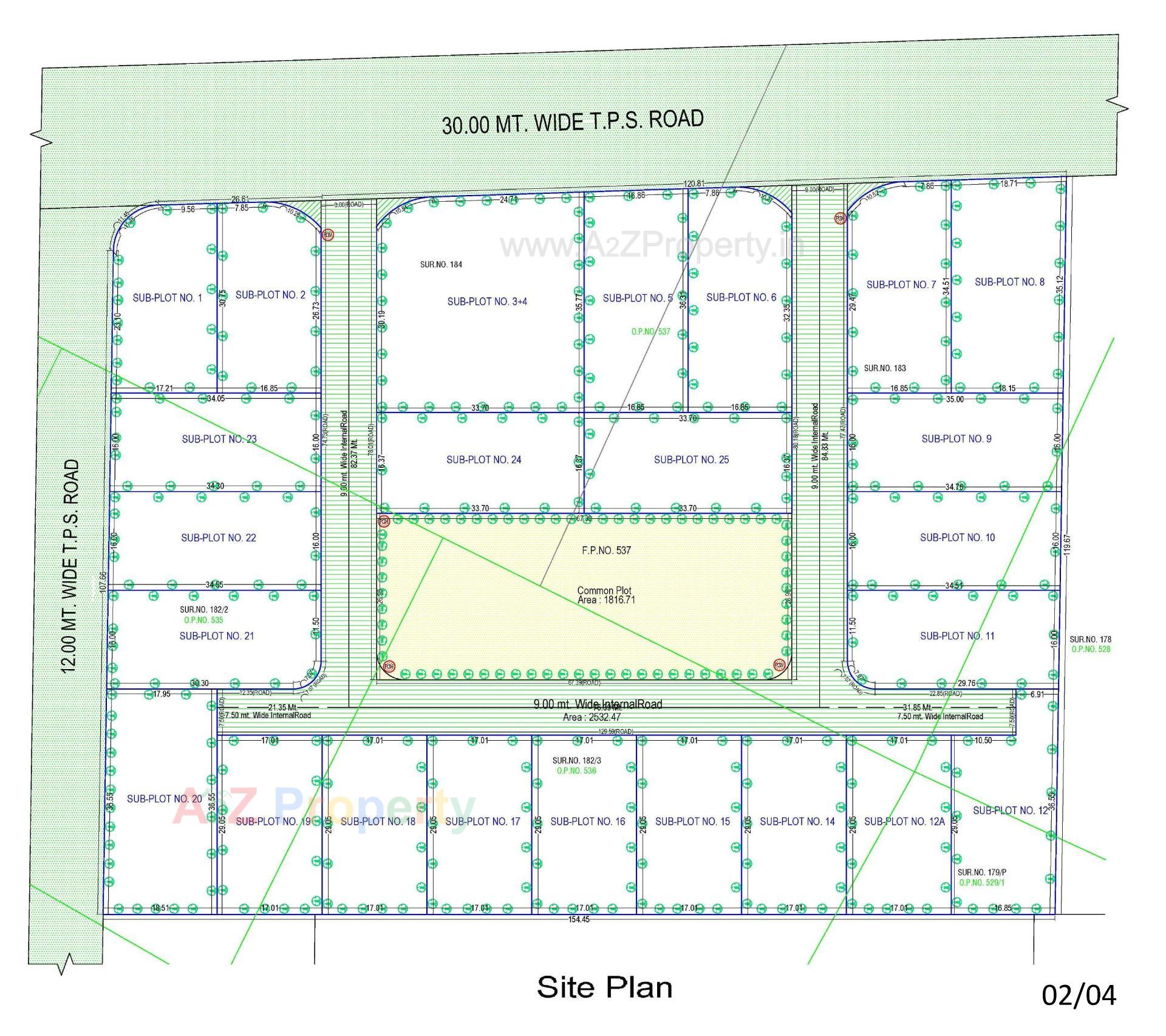 Layout of real estate project Anantbaug Villas located at Thaltej, Ahmedabad, Gujarat
