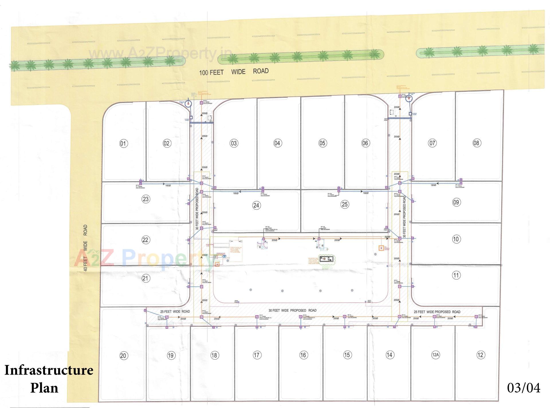 Layout of real estate project Anantbaug Villas located at Thaltej, Ahmedabad, Gujarat