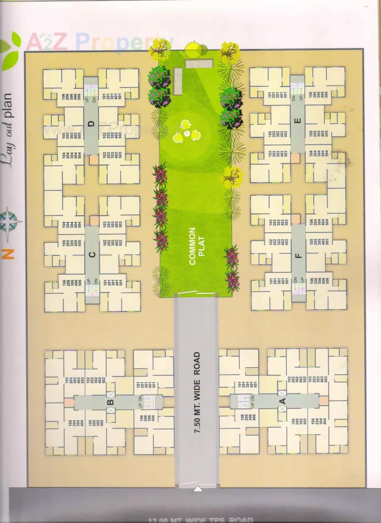 Layout of real estate project Angan Avenue located at Nikol, Ahmedabad, Gujarat