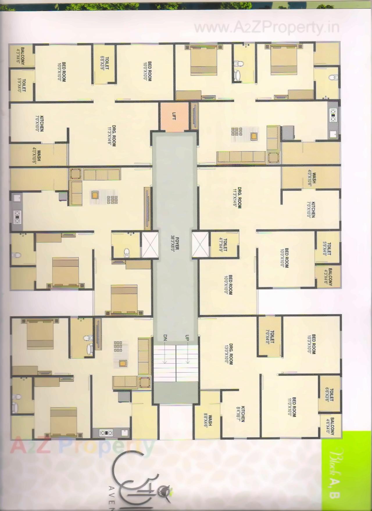 Layout of real estate project Angan Avenue located at Nikol, Ahmedabad, Gujarat