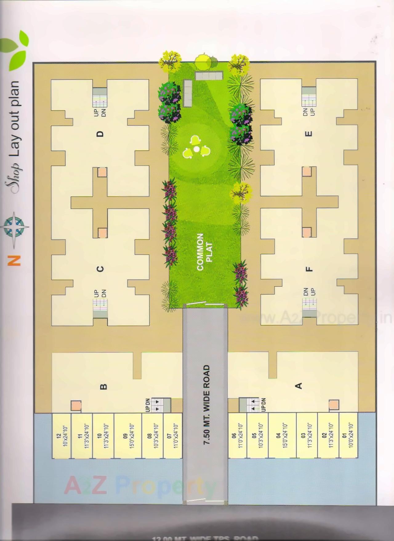 Layout of real estate project Angan Avenue located at Nikol, Ahmedabad, Gujarat