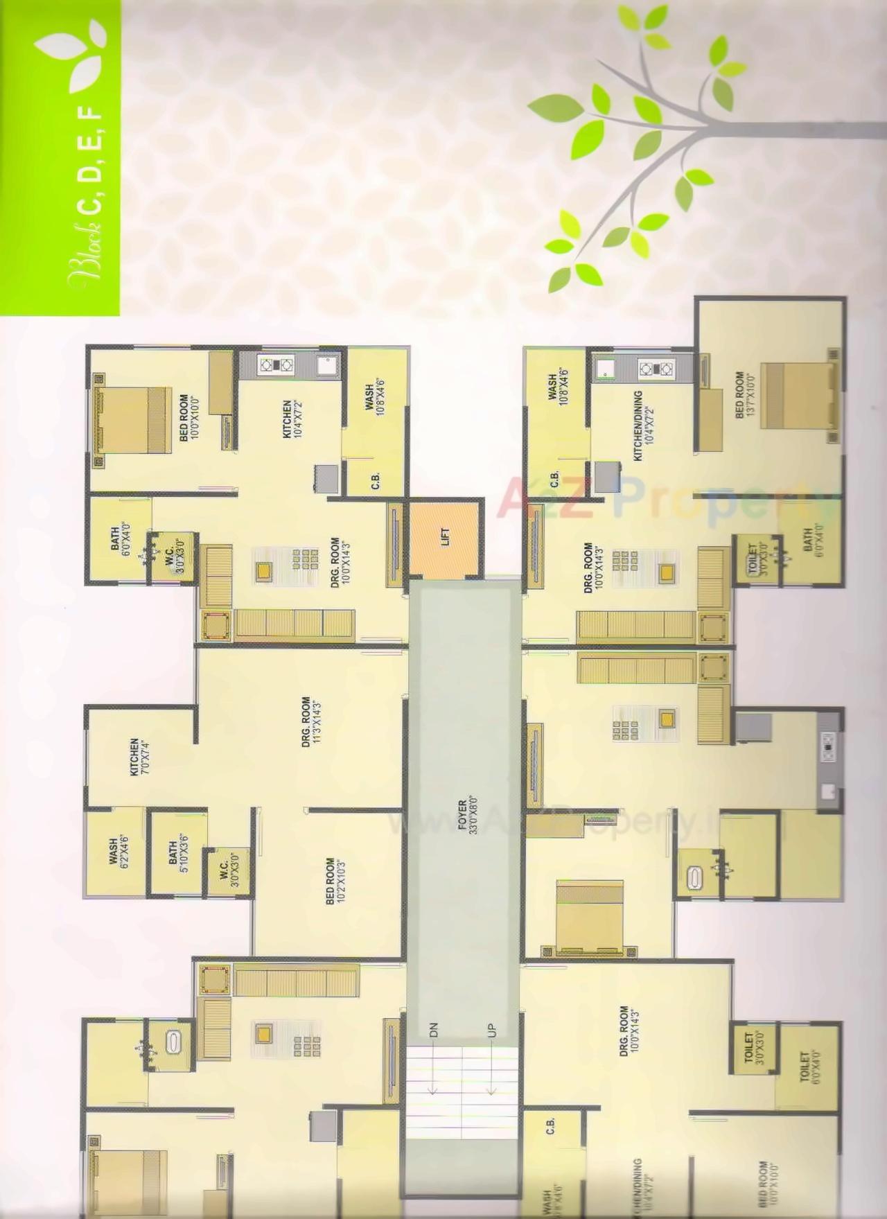 Layout of real estate project Angan Avenue located at Nikol, Ahmedabad, Gujarat