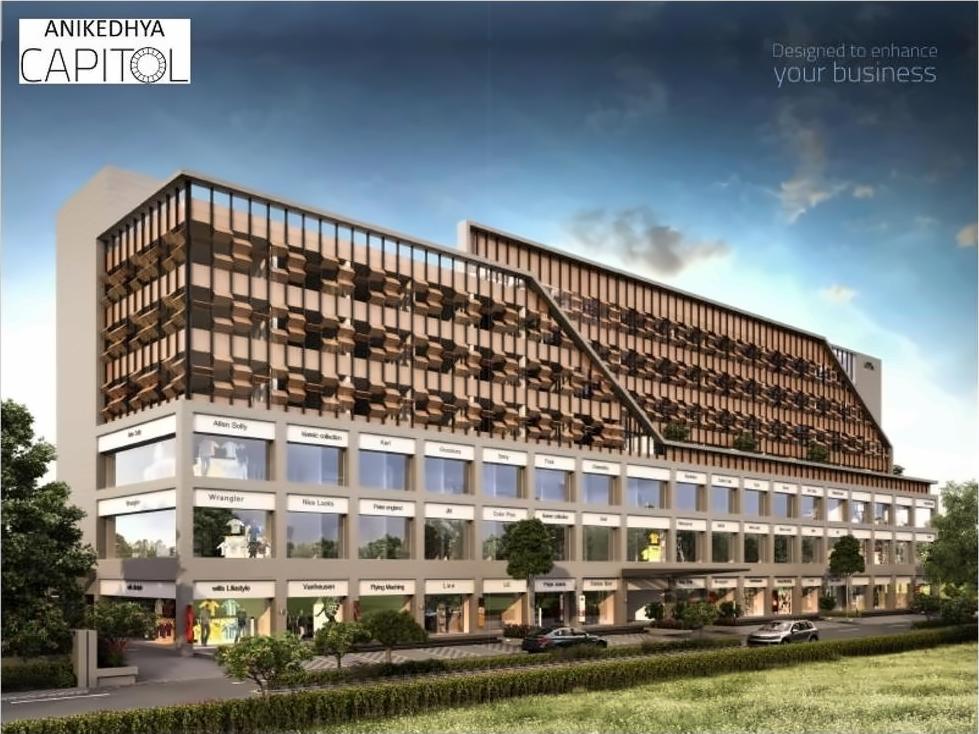 3D Elevation of real estate project Anikedhya Capitol located at Chandkheda, Ahmedabad, Gujarat