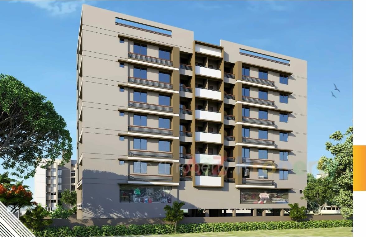 3D Elevation of real estate project Anmol Aangan located at City, Ahmedabad, Gujarat
