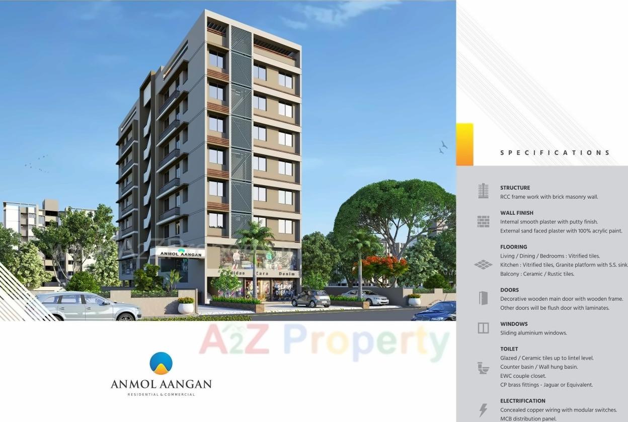 3D Elevation of real estate project Anmol Aangan located at City, Ahmedabad, Gujarat