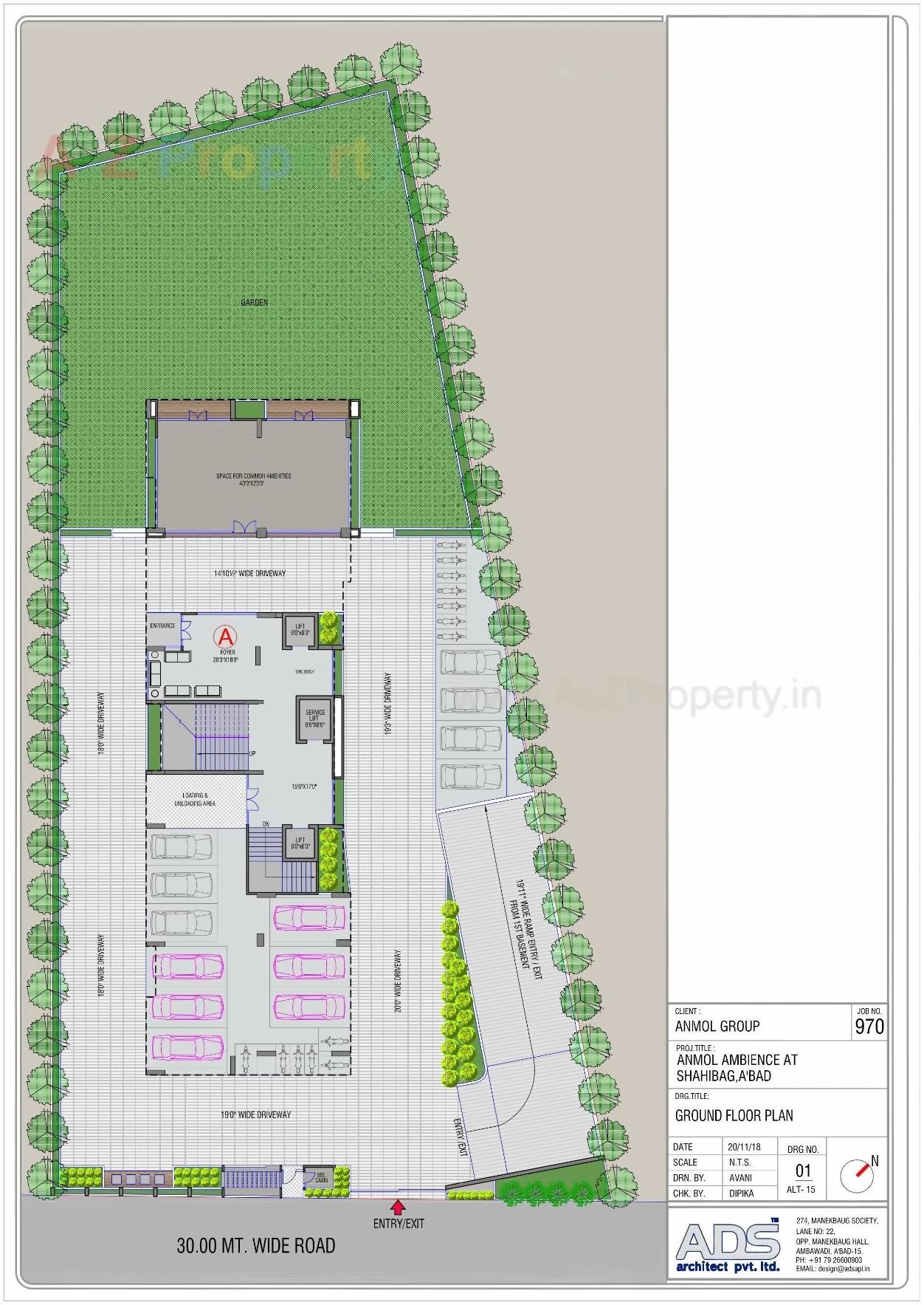 Layout of real estate project Anmol Ambience located at Dariyapur, Ahmedabad, Gujarat