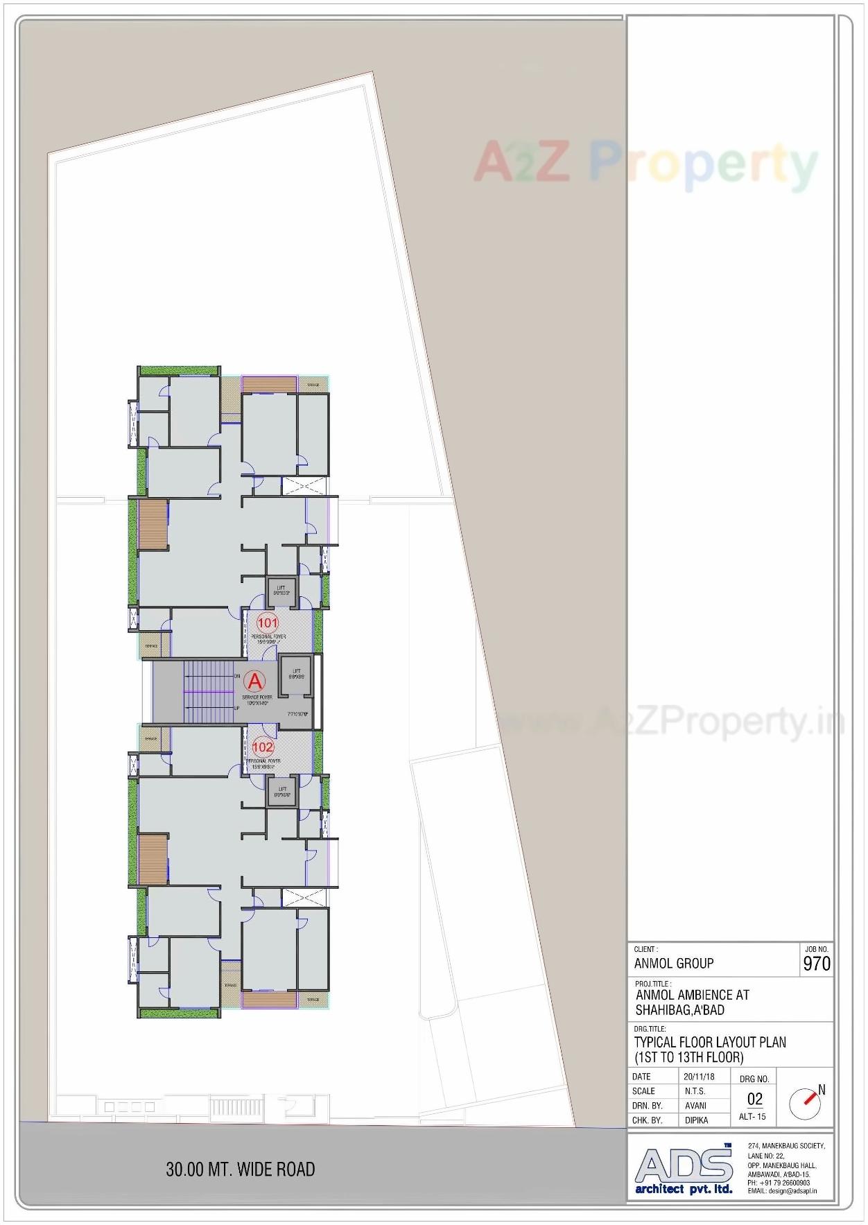 Layout of real estate project Anmol Ambience located at Dariyapur, Ahmedabad, Gujarat