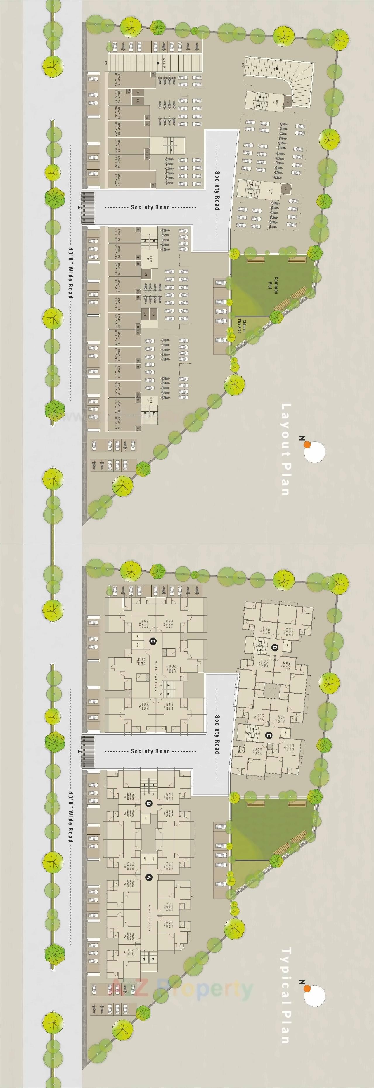Layout of real estate project Anmol Arise located at Vinzol, Ahmedabad, Gujarat