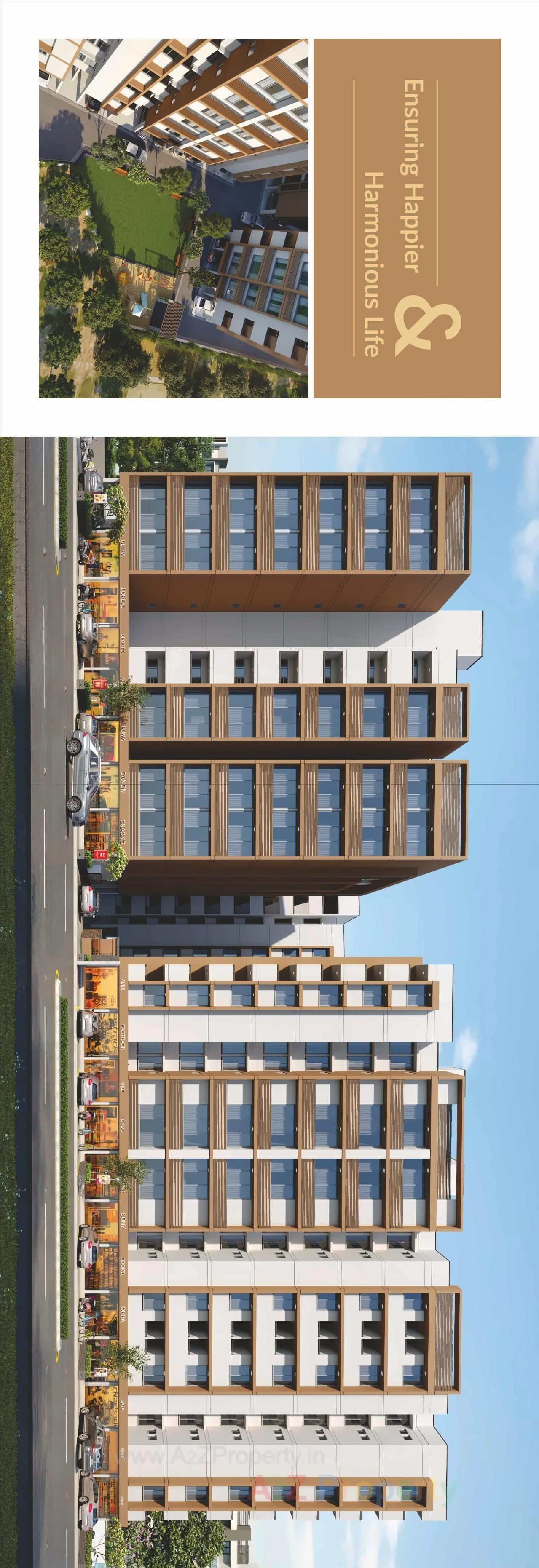 3D Elevation of real estate project Anmol Arise located at Vinzol, Ahmedabad, Gujarat