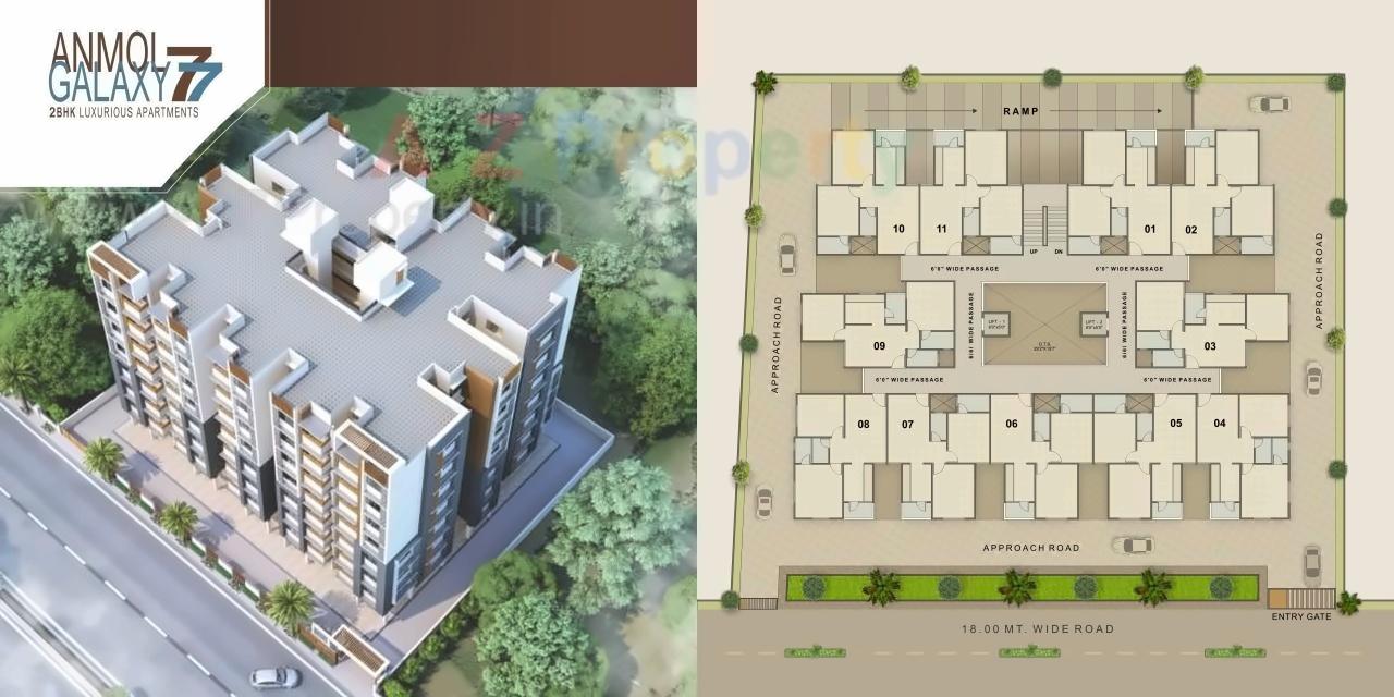 Layout of real estate project Anmol Galaxy located at Kathwada, Ahmedabad, Gujarat