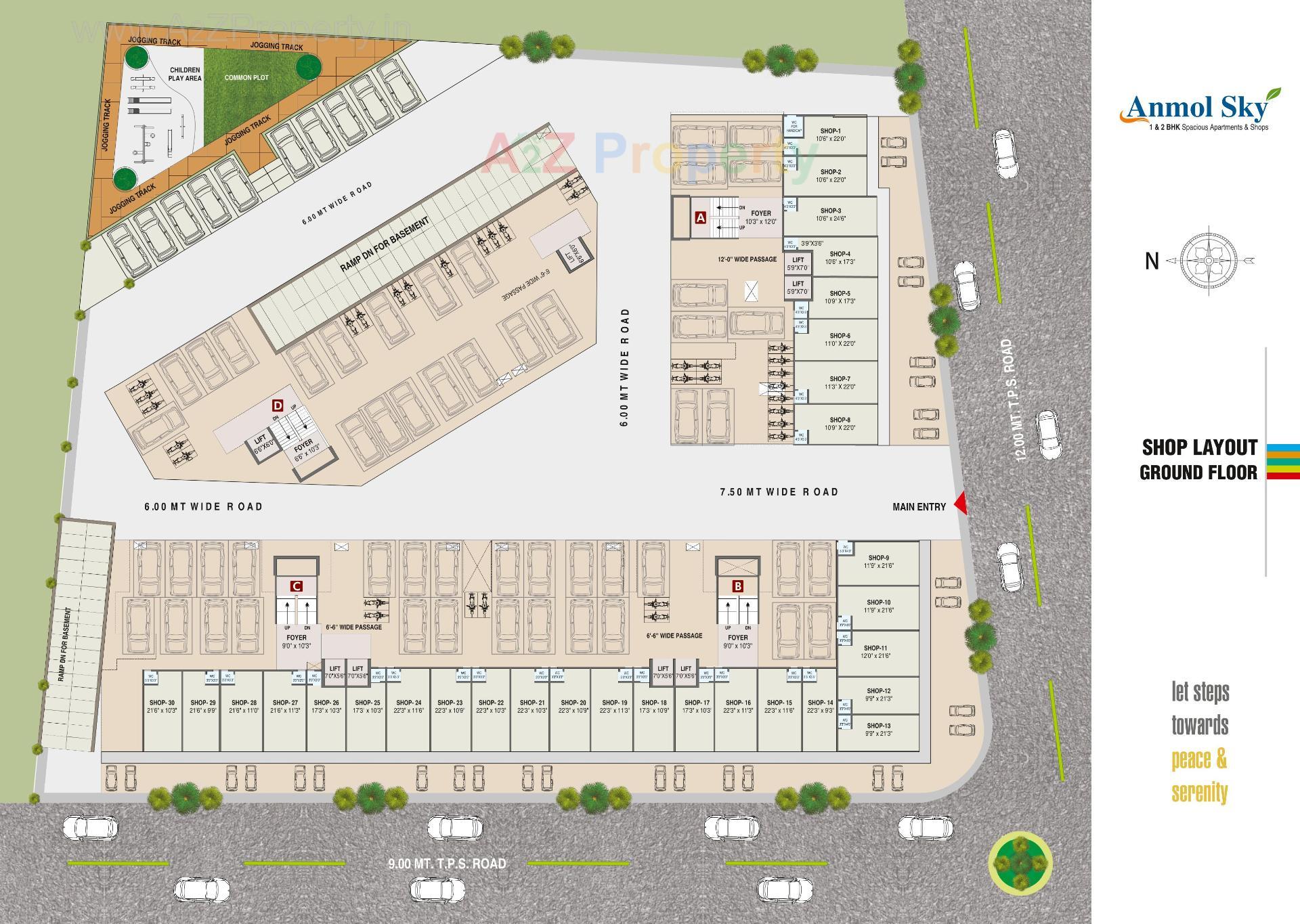 Layout of real estate project Anmol Sky located at Vatva, Ahmedabad, Gujarat