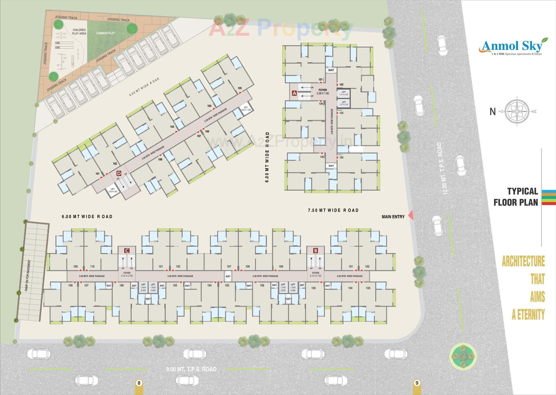 Layout of real estate project Anmol Sky located at Vatva, Ahmedabad, Gujarat