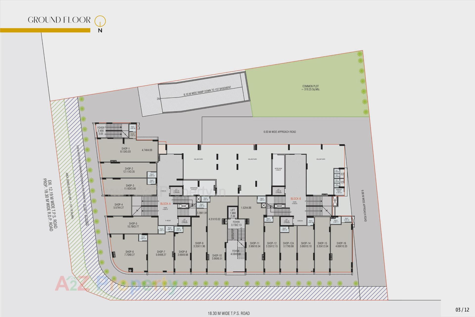 Layout of real estate project Antara located at Wadaj, Ahmedabad, Gujarat