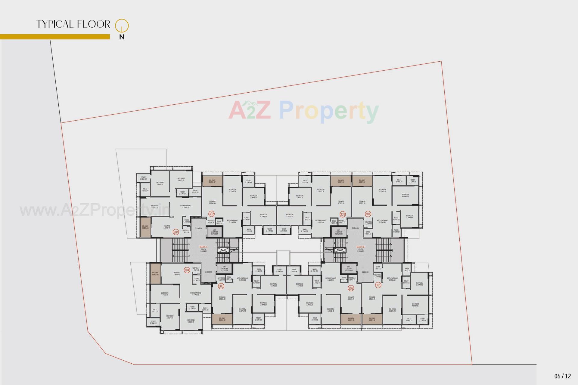 Layout of real estate project Antara located at Wadaj, Ahmedabad, Gujarat