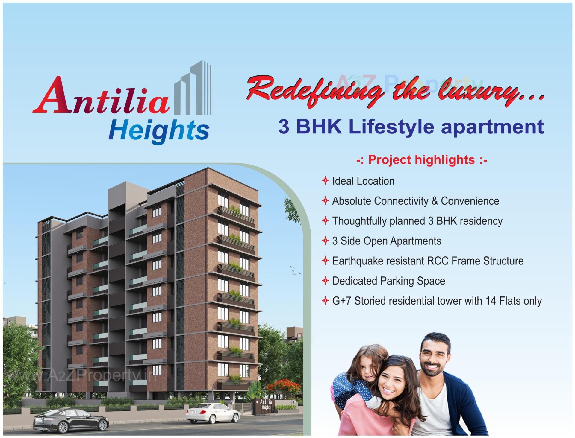  of real estate project Antilia Heights located at Wadaj, Ahmedabad, Gujarat