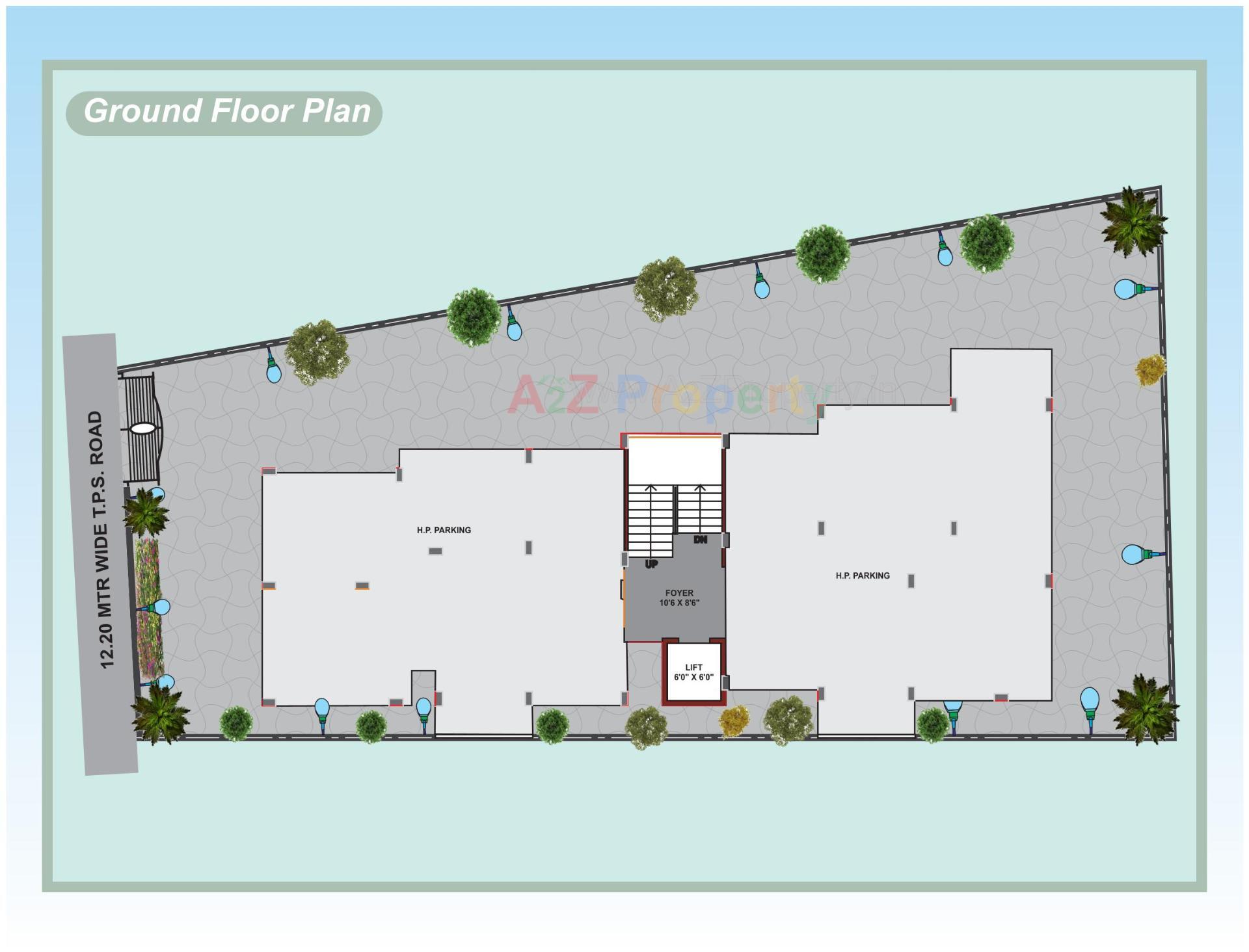 Layout of real estate project Antilia Heights located at Wadaj, Ahmedabad, Gujarat