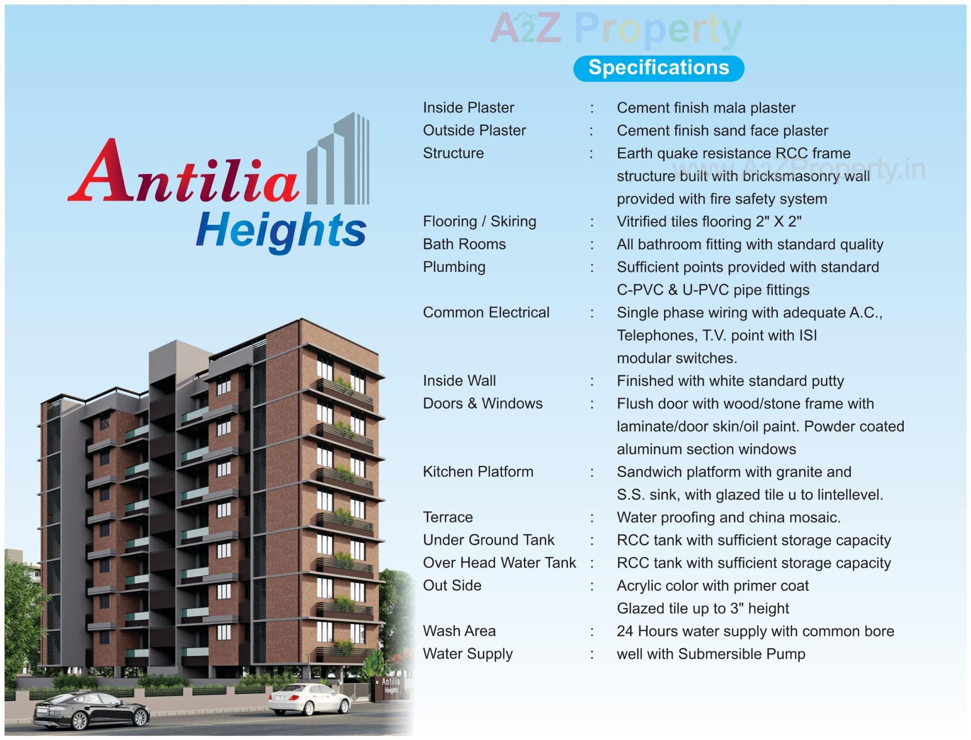  of real estate project Antilia Heights located at Wadaj, Ahmedabad, Gujarat
