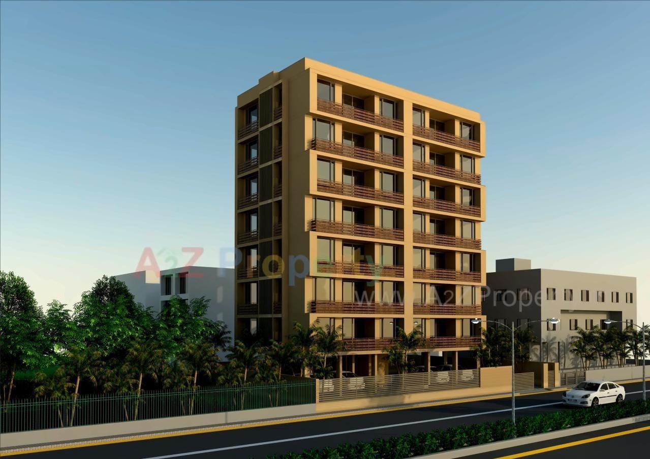 3D Elevation of real estate project Anupam Apartment located at Memnagar, Ahmedabad, Gujarat