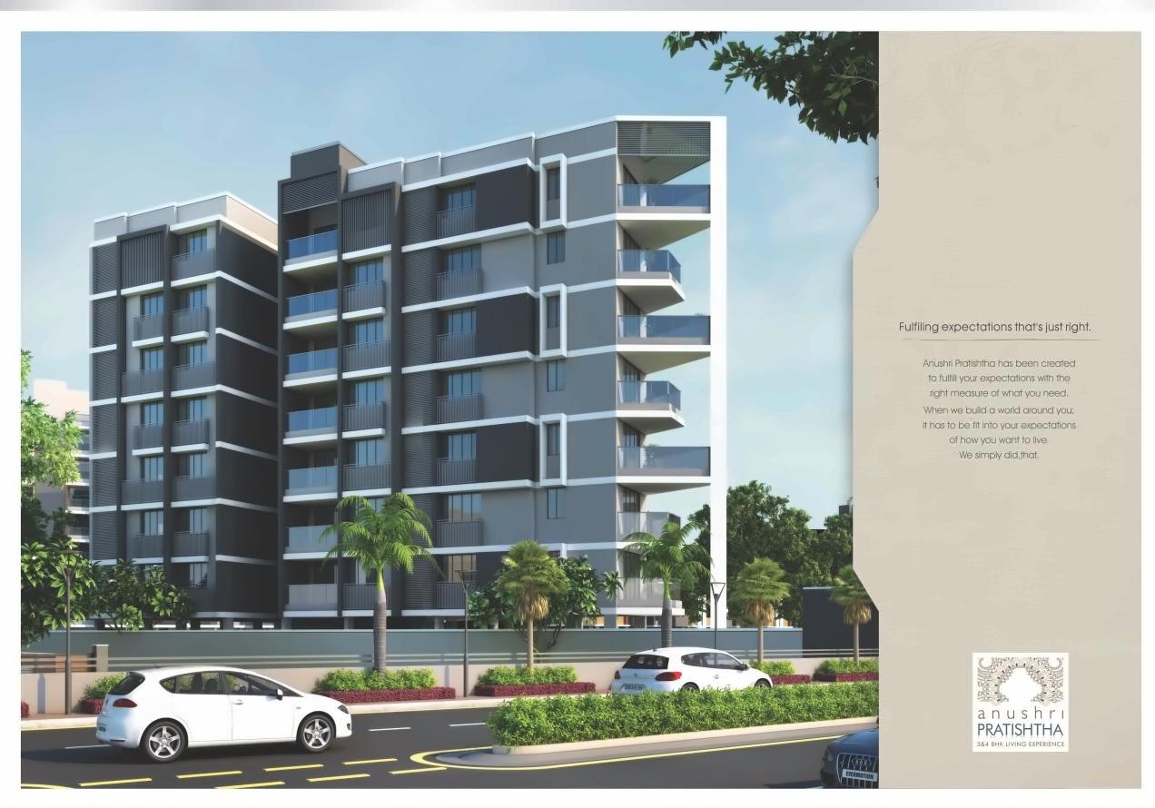 3D Elevation of real estate project Anushri Pratishtha located at Gulbai-tekra, Ahmedabad, Gujarat