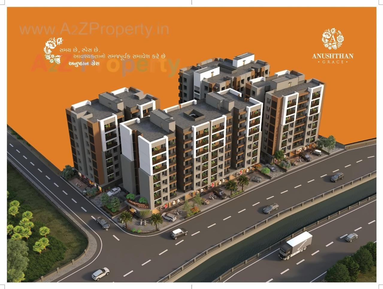 3D Elevation of real estate project Anushthan Grace located at Vatva, Ahmedabad, Gujarat