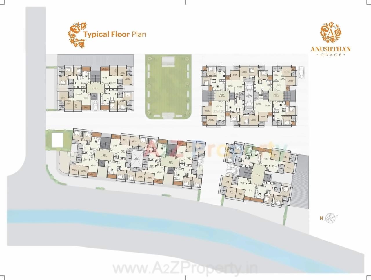 Layout of real estate project Anushthan Grace located at Vatva, Ahmedabad, Gujarat