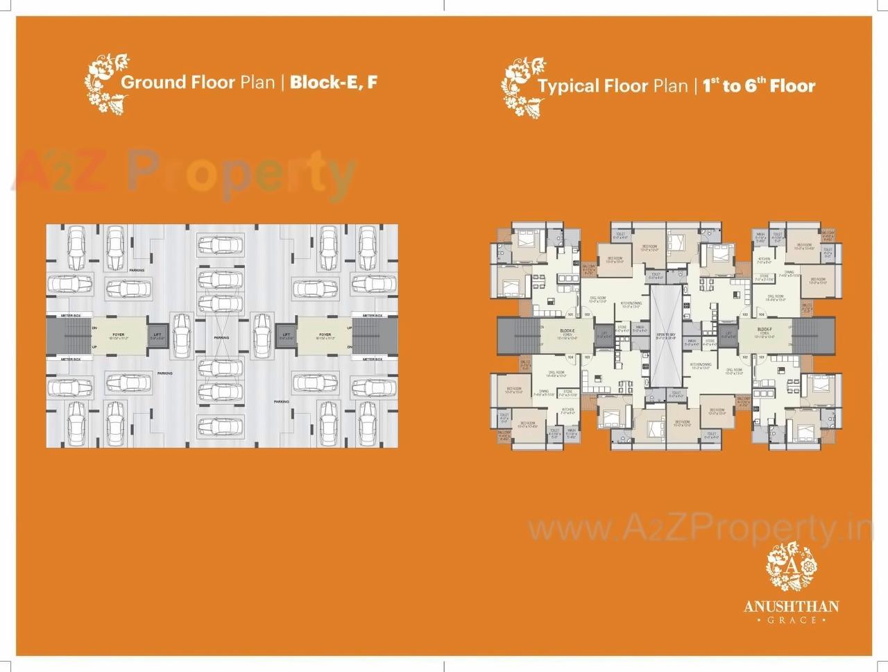 Layout of real estate project Anushthan Grace located at Vatva, Ahmedabad, Gujarat