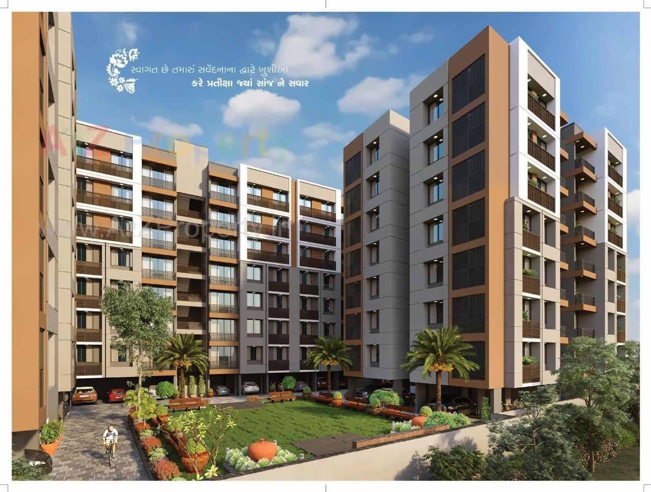 3D Elevation of real estate project Anushthan Grace located at Vatva, Ahmedabad, Gujarat