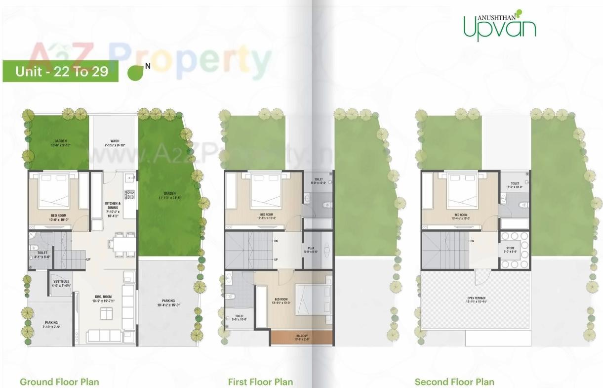 Layout of real estate project Anushthan Upvan located at Vatva, Ahmedabad, Gujarat