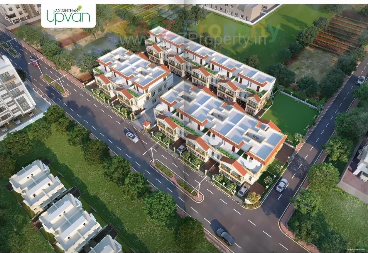 3D Elevation of real estate project Anushthan Upvan located at Vatva, Ahmedabad, Gujarat