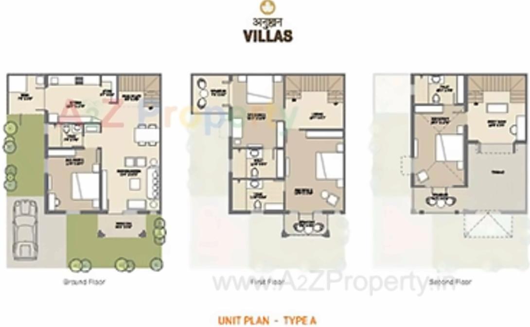 Layout of real estate project Anushthan located at Chenpur, Ahmedabad, Gujarat