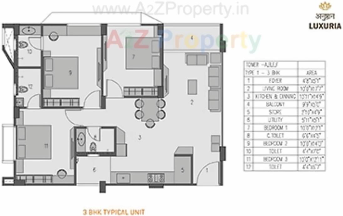 Layout of real estate project Anushthan located at Chenpur, Ahmedabad, Gujarat