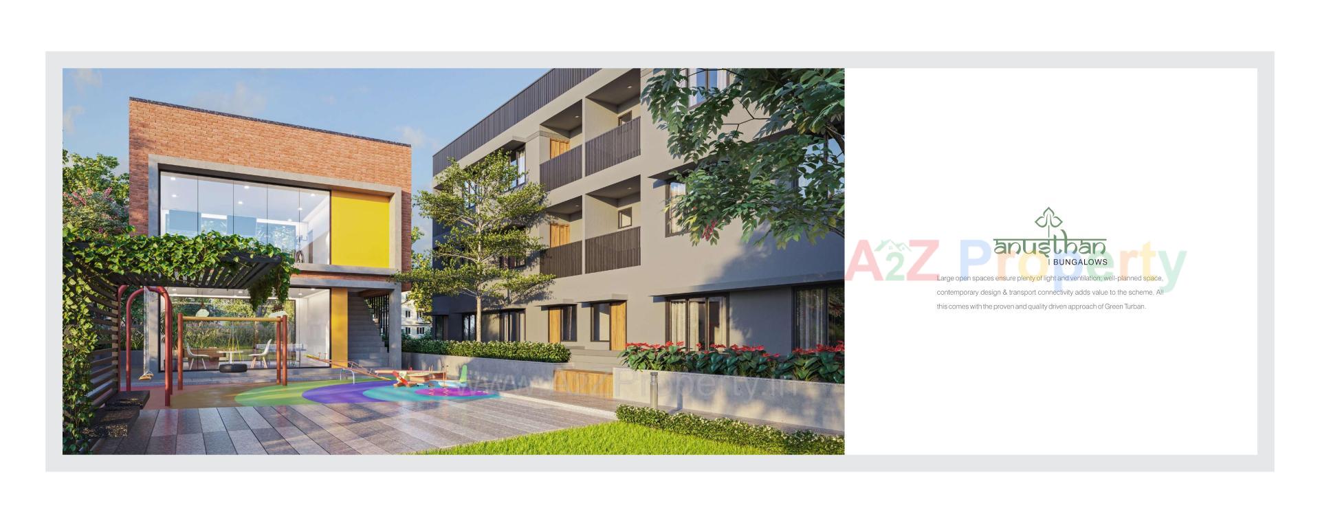 3D Elevation of real estate project Anusthan Bungalows located at Vatva, Ahmedabad, Gujarat