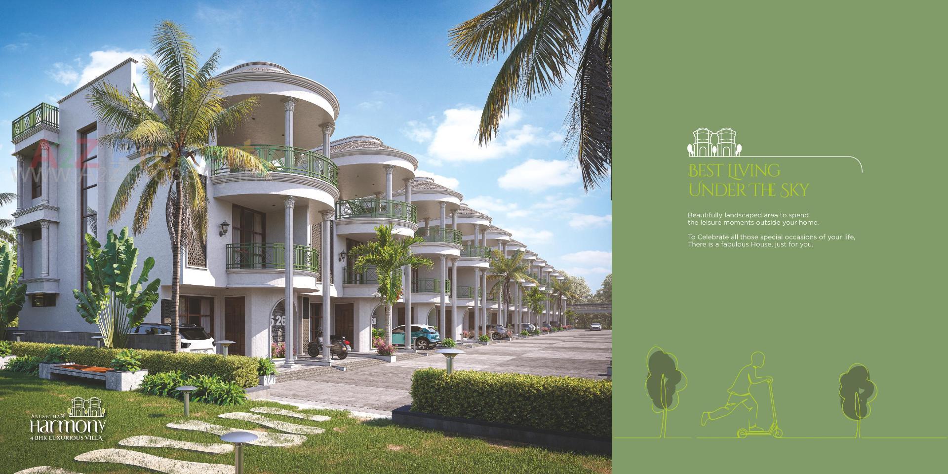 3D Elevation of real estate project Anusthan Harmony located at Vatva, Ahmedabad, Gujarat