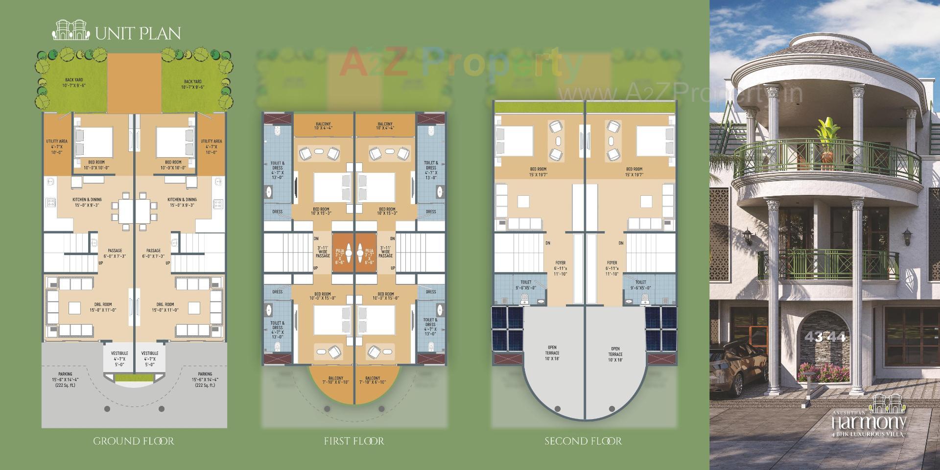 Layout of real estate project Anusthan Harmony located at Vatva, Ahmedabad, Gujarat