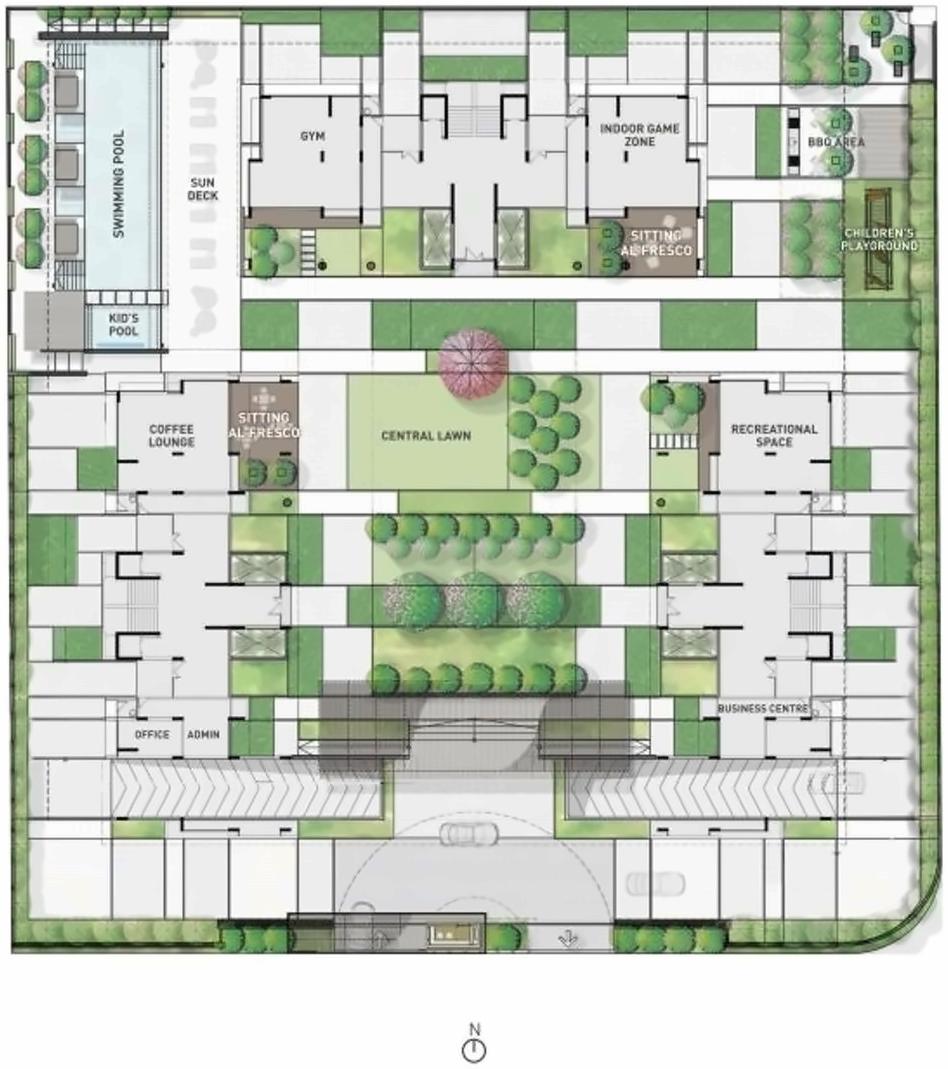 Layout of real estate project Anutham located at Gota, Ahmedabad, Gujarat