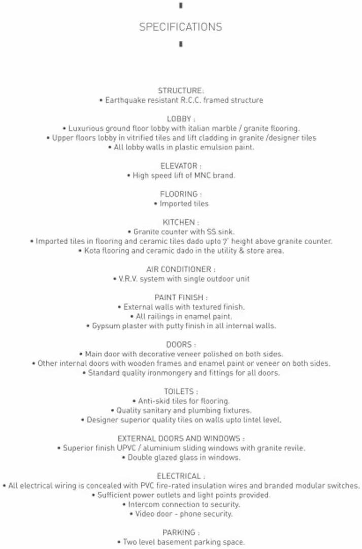 Project Specifications