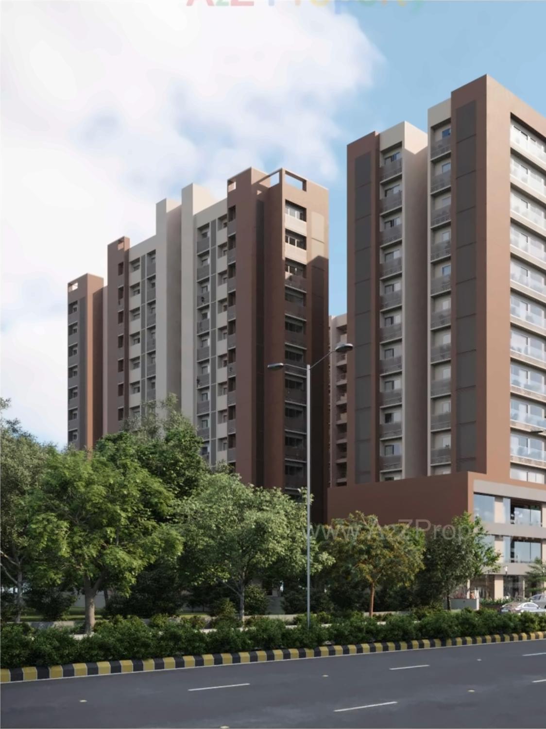 3D Elevation of real estate project Apoorvam located at Gota, Ahmedabad, Gujarat