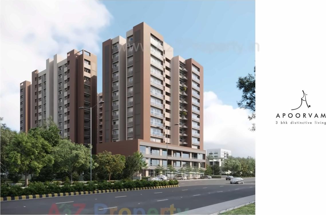 3D Elevation of real estate project Apoorvam located at Gota, Ahmedabad, Gujarat