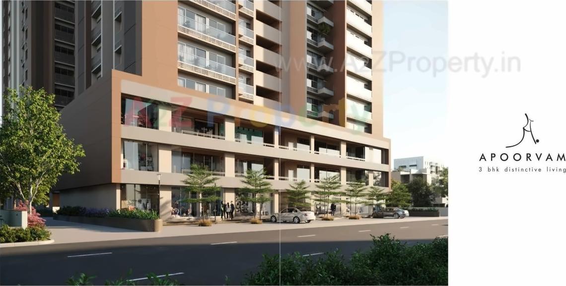 3D Elevation of real estate project Apoorvam located at Gota, Ahmedabad, Gujarat