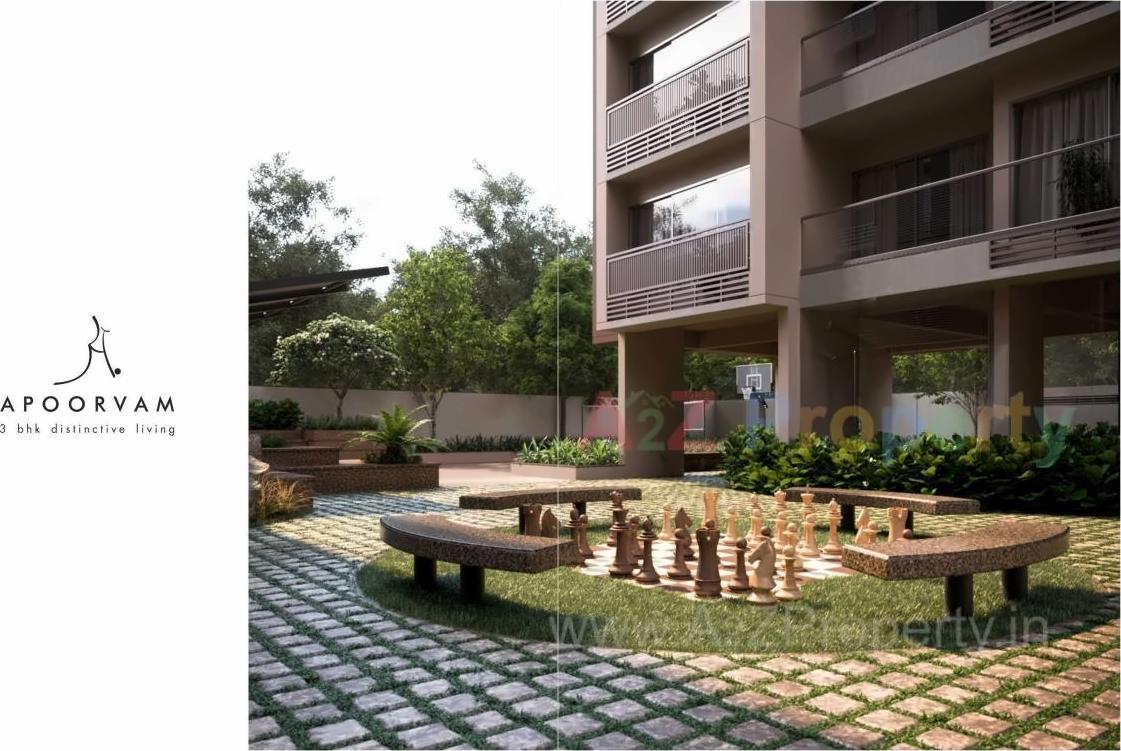 3D Elevation of real estate project Apoorvam located at Gota, Ahmedabad, Gujarat
