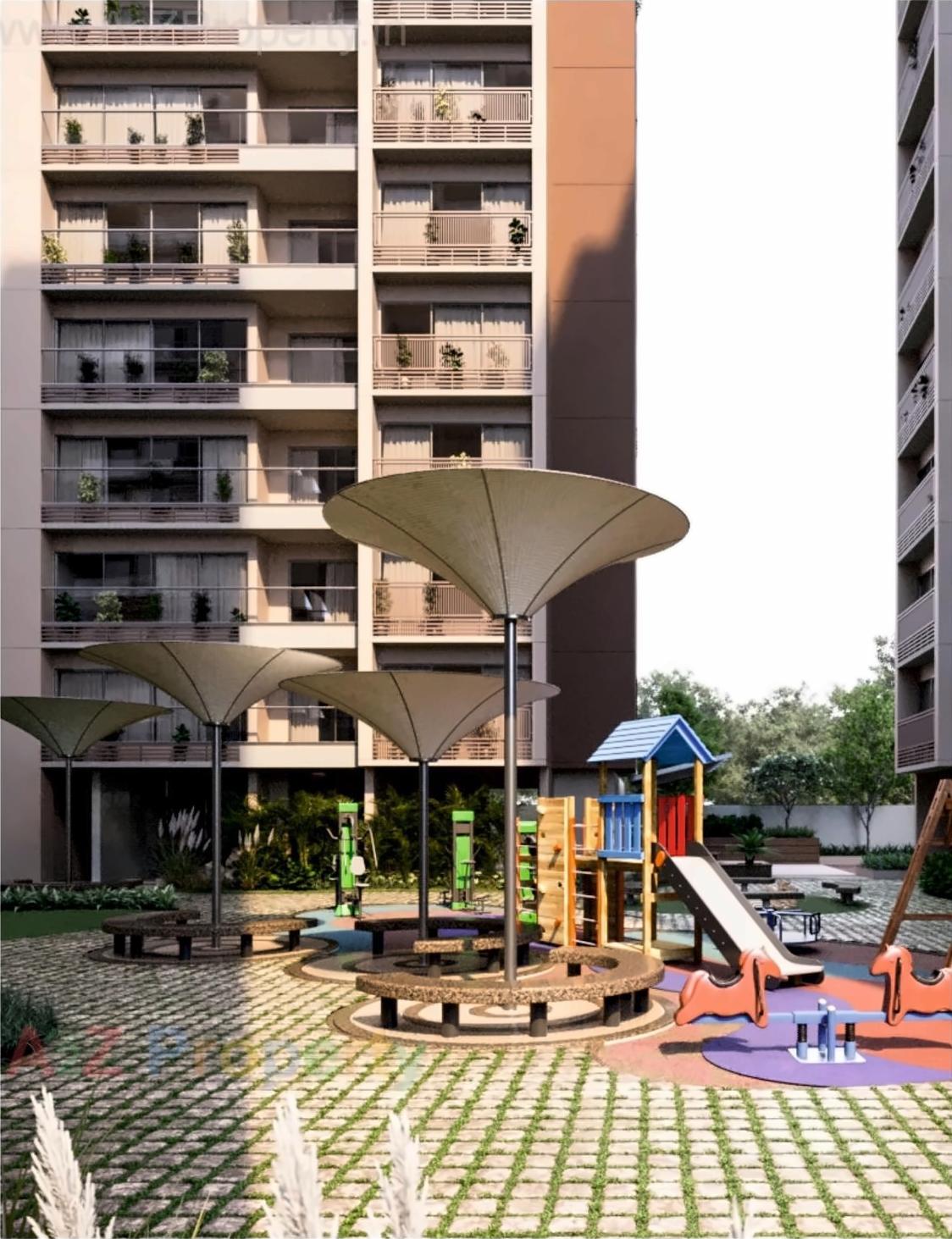 3D Elevation of real estate project Apoorvam located at Gota, Ahmedabad, Gujarat