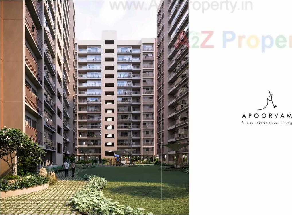 3D Elevation of real estate project Apoorvam located at Gota, Ahmedabad, Gujarat